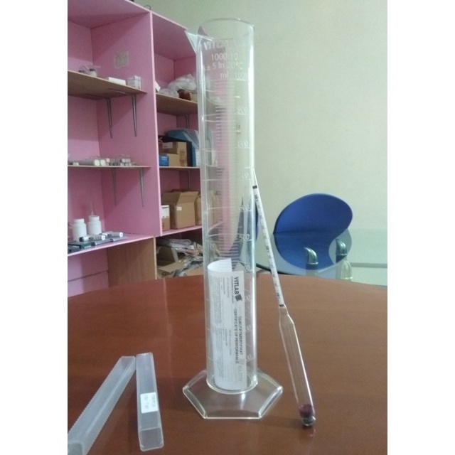 Jual Hydrometer Density Solar Alla France Plus Gelas Ukur Pmp 1l Vitlab Shopee Indonesia 6352