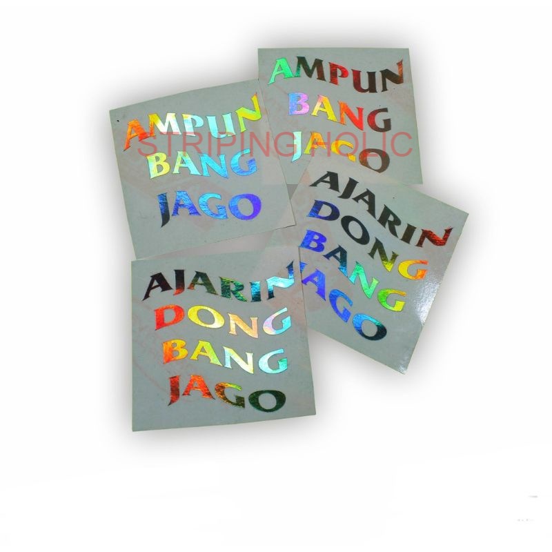 Jual Stiker Hologram Ajarin Dong Bang Jago Ampun Bang Jago Shopee Indonesia 8304