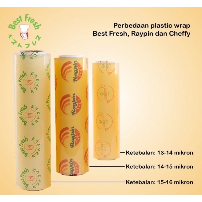 Jual CHEFFY Plastik Wrapping Ekonomis Original FOODGRADE 25 cm x 500 ...