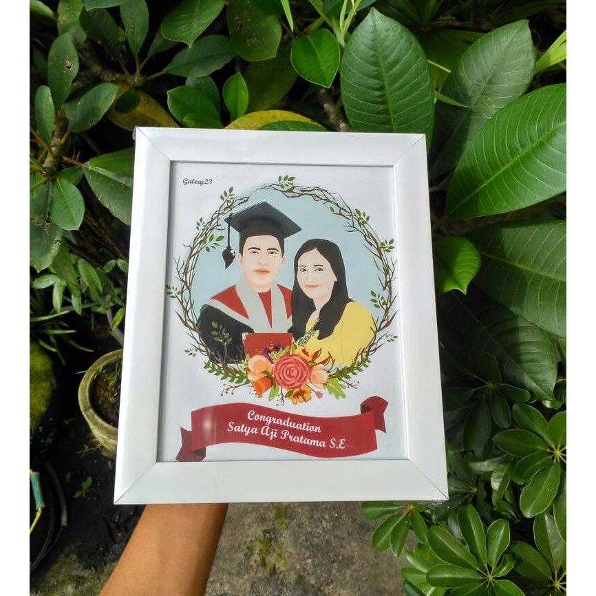 Jual Sketsa Wajah 10r Couple Kado Wisuda Kado Ultah Kado Nikah E7625 Shopee Indonesia 0470