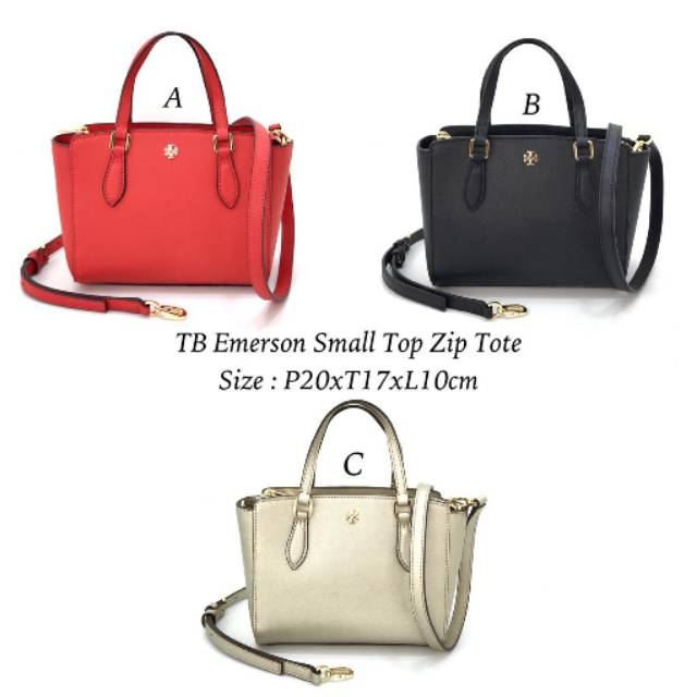 Emerson small top online zip tote tory burch