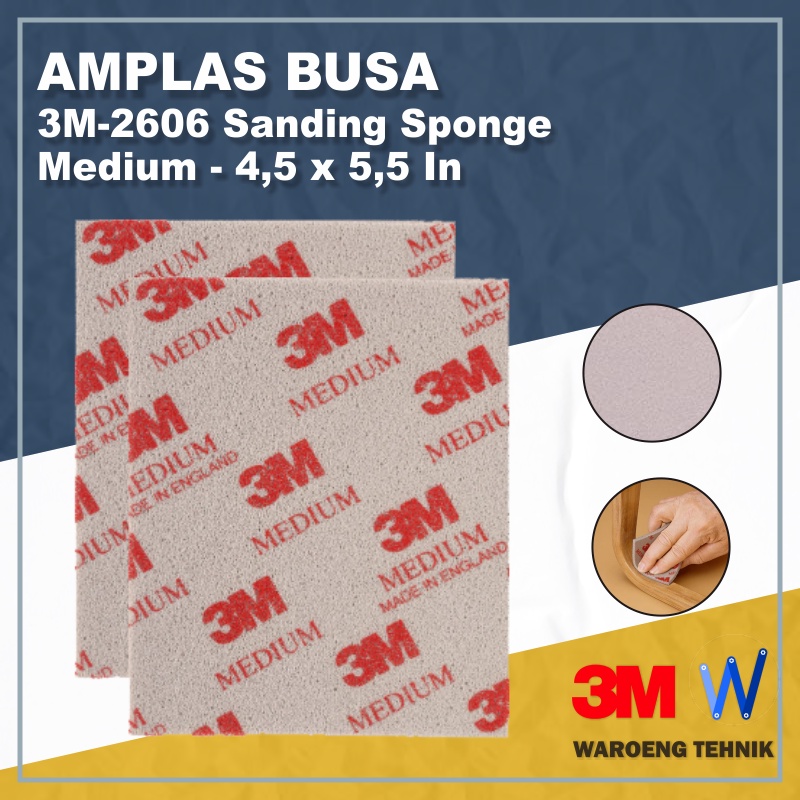 Jual Amplas Busa 3M-PN 2606 Sanding Sponge Medium 4,5