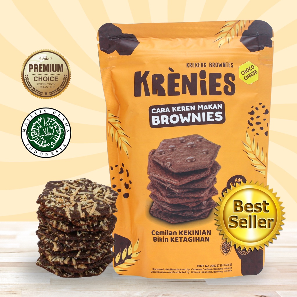 Jual KRENIES Keripik Krekers Brownies Cemilan Jajanan Viral Halal ...