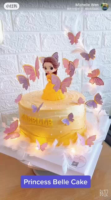 Jual Topper Cake Princess Belle Kuning/ Hiasan dan Dekorasi Kue Ulang ...