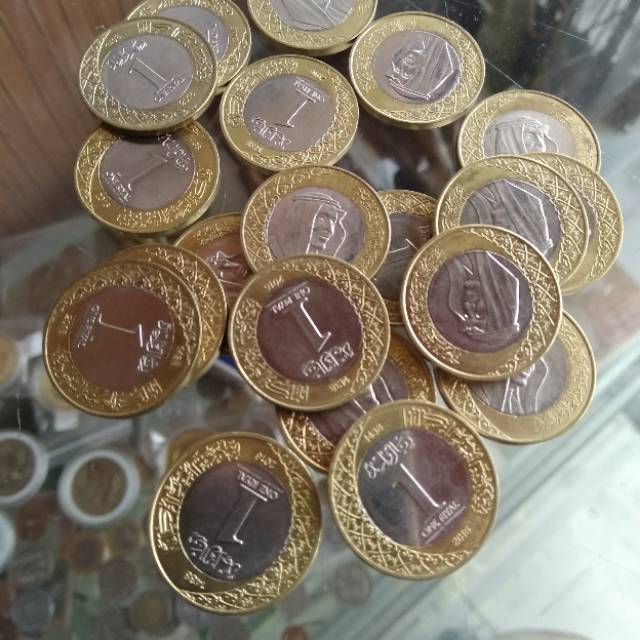 Jual Koin Arab Saudi Bimetal 1 Riyal 2016 | Shopee Indonesia