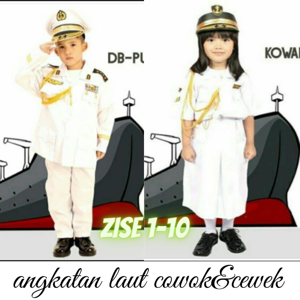 Jual Setelan Baju kostum anak/ Profesi Anak Angkatan Laut /BAJU ANAK ...