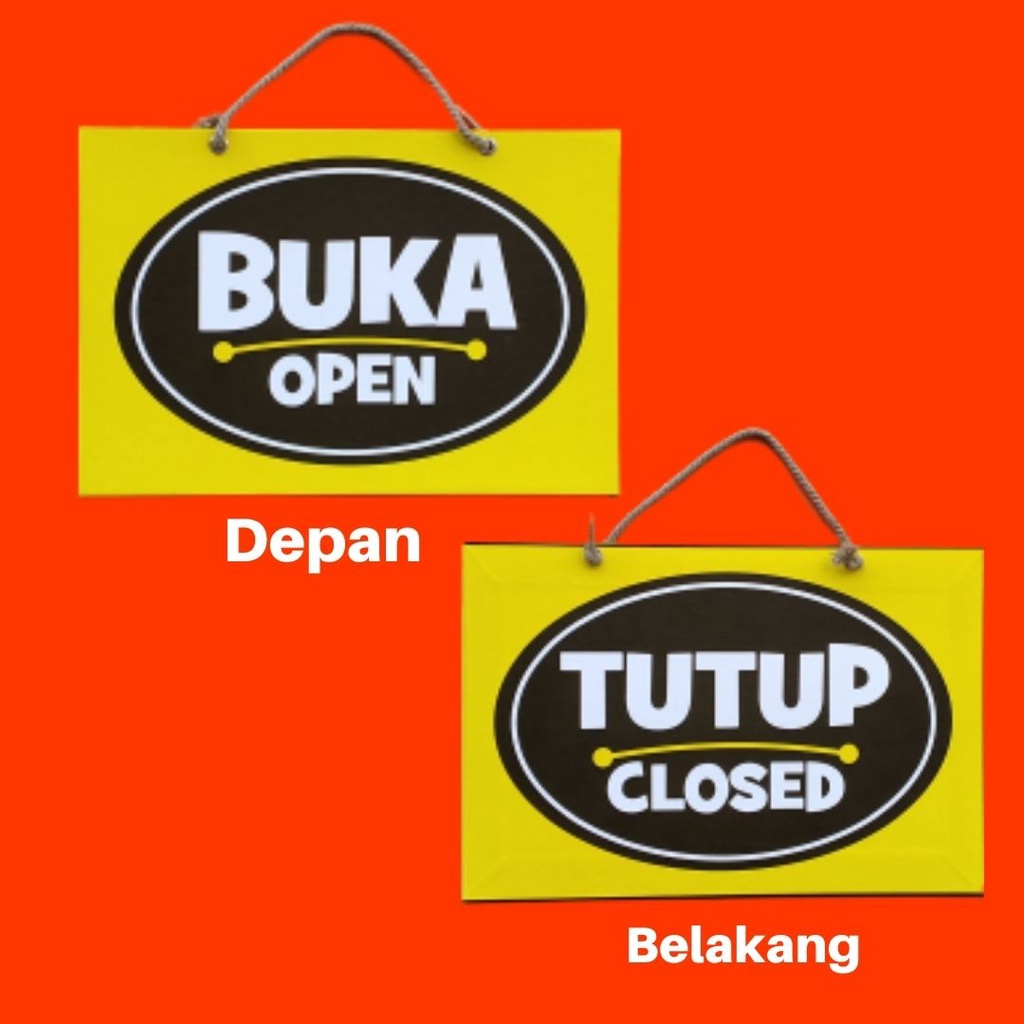 Jual Poster Gantung - Hard Poster Buka Tutup - Papan Nama Buka Tutup ...
