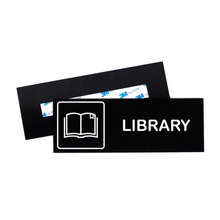 Jual Unik library sign board - logo area perpustakaan - acrylic sign ...