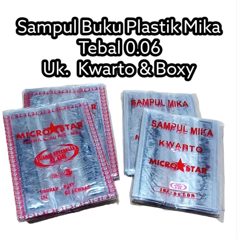 Jual Sampul Buku MIKA TEBAL Transparan Kwarto dan Boxy isi 60 Lembar