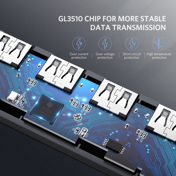 Jual Ugreen 50985 USB 3.0 Hub 4 port Metal plate Slim | Shopee Indonesia
