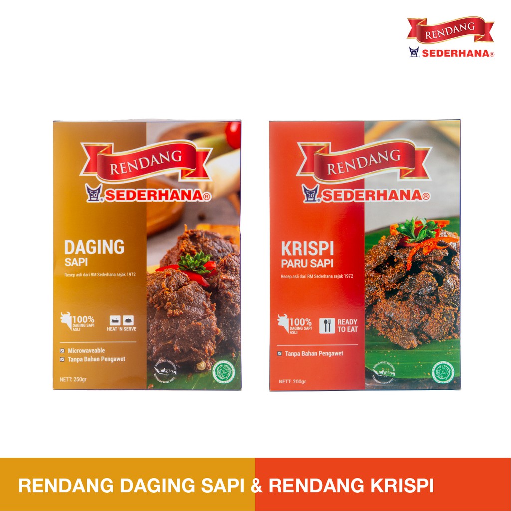 Jual Rendang Sederhana - Paket Mix Rendang Daging Sapi & Paru | Shopee ...