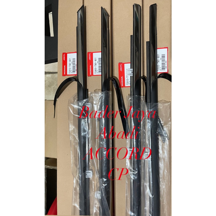 ZONFANT 4 Pcs Car Outer Door Window Moulding Trim Weatherstrip Seal Belt Compatible With Honda Vehicle 2013 2018 Accord Replace 72410 T2a A01 72450 T2a A01 72910 T2a A01 72950 T2a A01