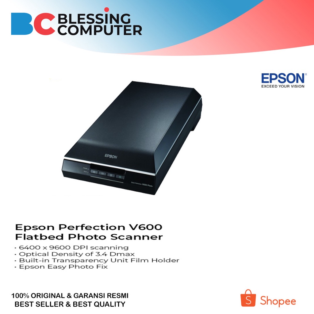 Jual SCANNER EPSON V600 / Epson Perfection V600 Flatbed Photo Scanner Shopee Indonesia