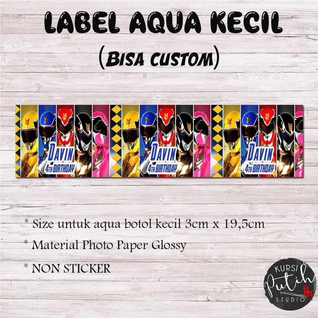 Jual Label aqua botol kecil bisa custom model / bahan non sticker tema ...