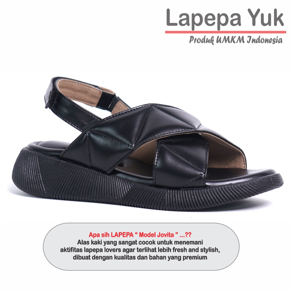 Jual LAPEPA YUK - Sepatu Sandal Wanita Wedges JOVITA ALL COLOR Model ...