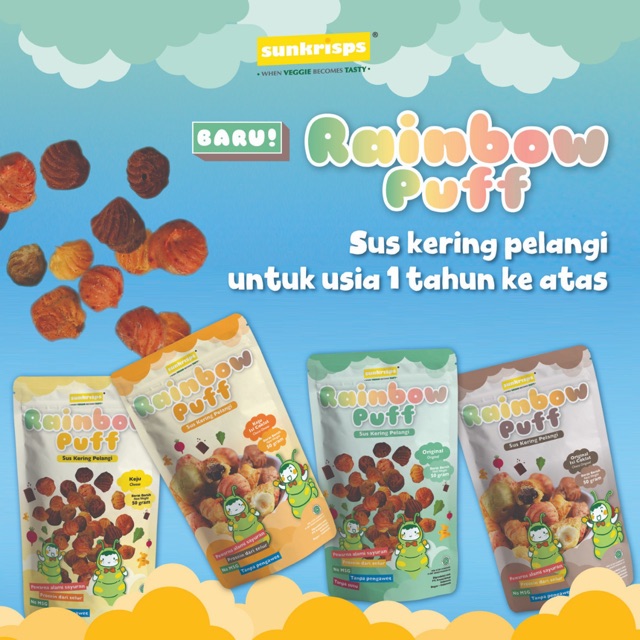 Jual Sunkrips Rainbow Puff / Rainbow Stick / Popcorn 50gr ( Sus Kering ...
