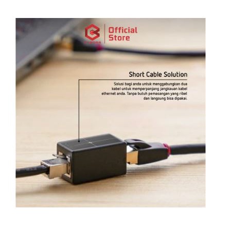 Jual Connector barrel rj45 lan cyborg female-female utp ftp stp cat 5 ...