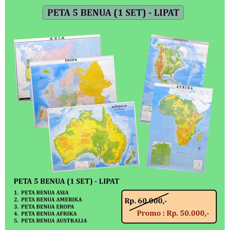 Jual Peta Benua Lipat Set Buah Peta Shopee Indonesia