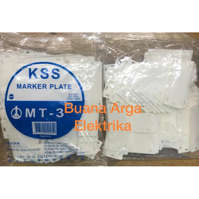 Jual Marker Plate MT-3 KSS / MT 3/ Ukuran 60 x 25 mm Merk KSS ORIGINAL ...