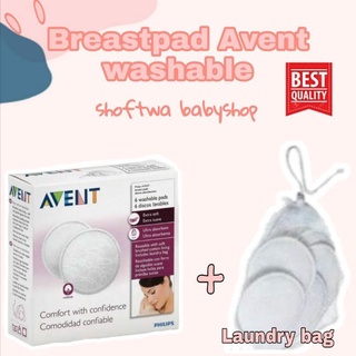 Philips Avent Washable Breast Pads isi 6 pcs bisa dicuci + free