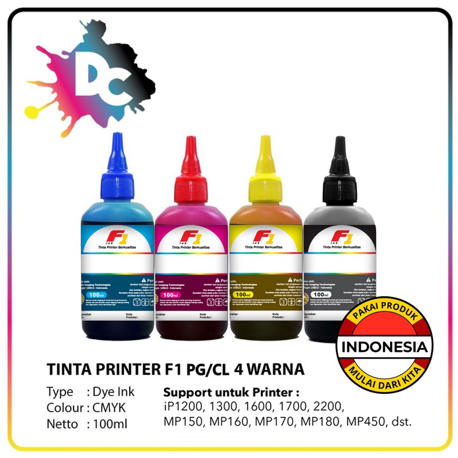 Jual Tinta Refill Infus F1 Ink Canon 100ml Cmyk Shopee Indonesia 9259