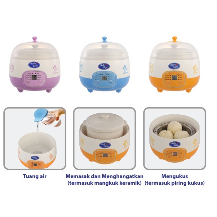 Jual Digital Steam Cooker Food Processor Mpasi Bayi Anak Biru Muda