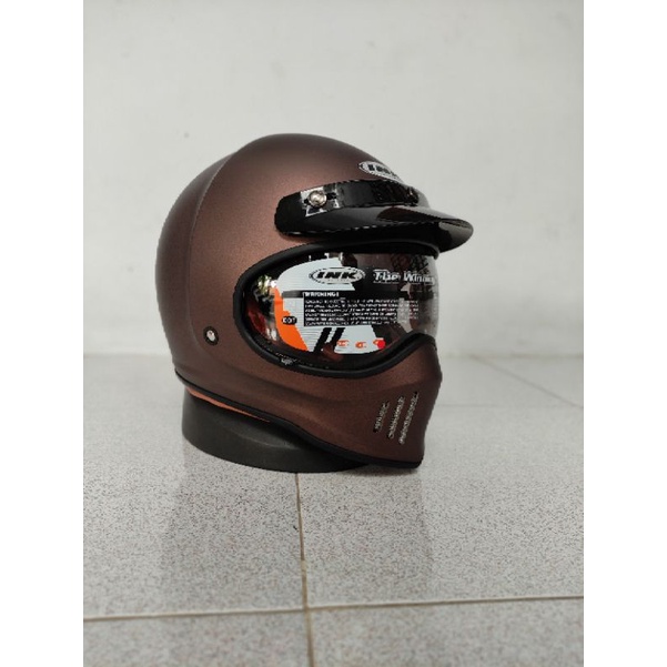 Jual Ink Trooper Matt Brown Helm Cakil Ready Slot Intercom | Shopee ...