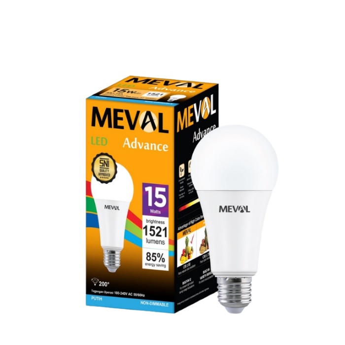 Jual Lampu Meval 15W Advance LED Bulb Putih | Shopee Indonesia