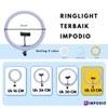 IMPODIO Ringlight Diameter 33cm 3 Warna Dimmable Dengan Holder HP