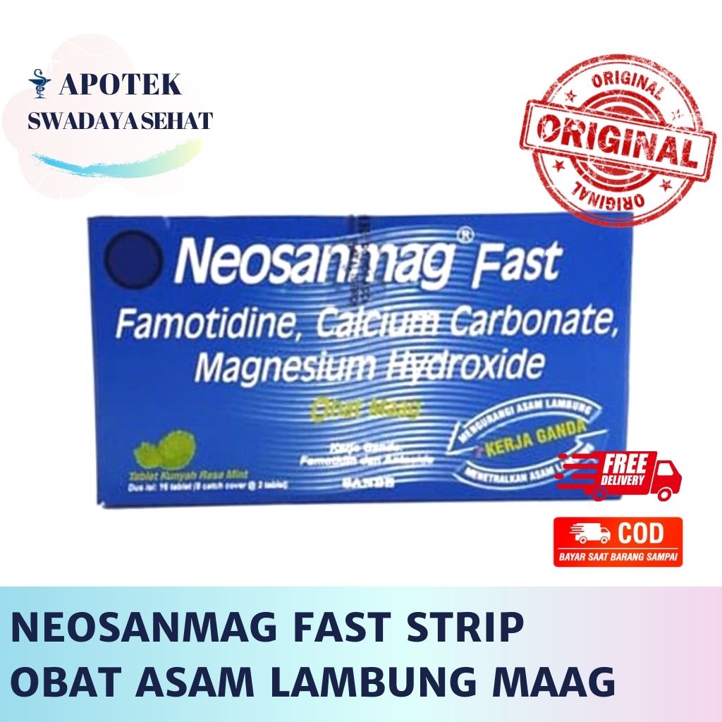 Jual NEOSANMAG FAST STRIP 2 Tablet - Obat Asam Lambung Nyeri Perut Maag