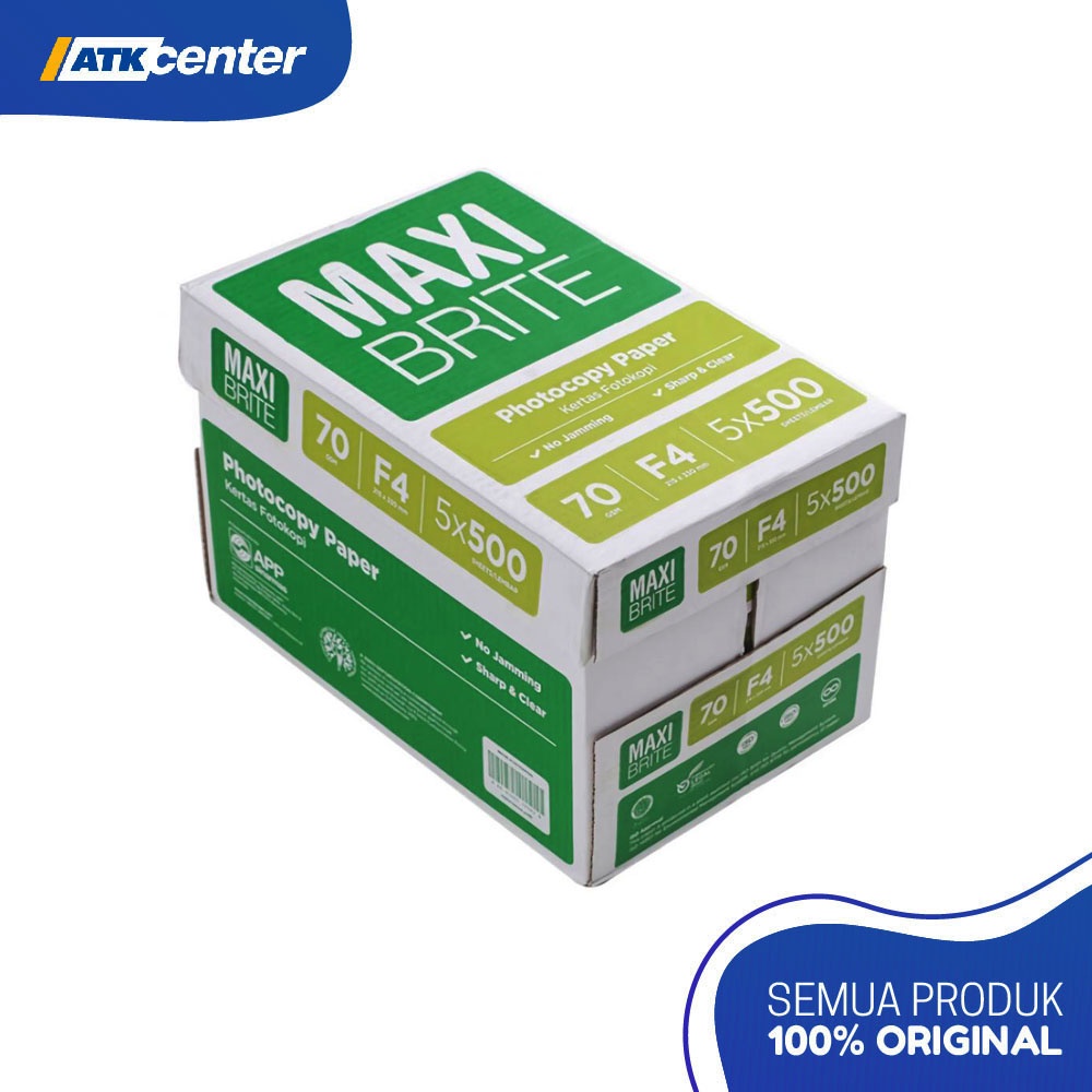 Jual Multipurpose Paper Kertas Hvs F4 Maxi Brite 70 Gr 1 Rim