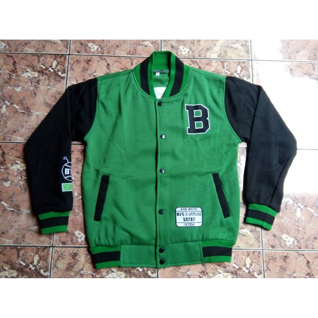 XL Army Zip BTS 3rd Muster Varsity Baseball Snap Jacket