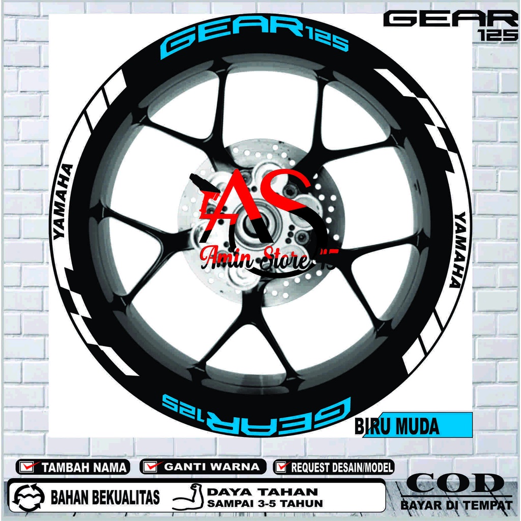 Jual Stiker Velg Gear, Lis Variasi Velg Gear, Stiker Velg Variasi