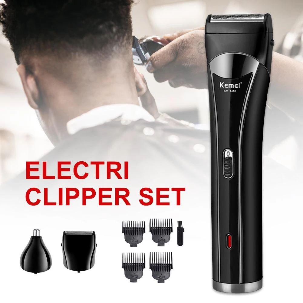 HOPE STORE - Mesin Alat Cukur Sistem Charger Cukur Rambut Kumis Jenggot - Kemei KM 1418 3IN1 [ Varian Baru KM 1407/KM1419 ] | AutoStock