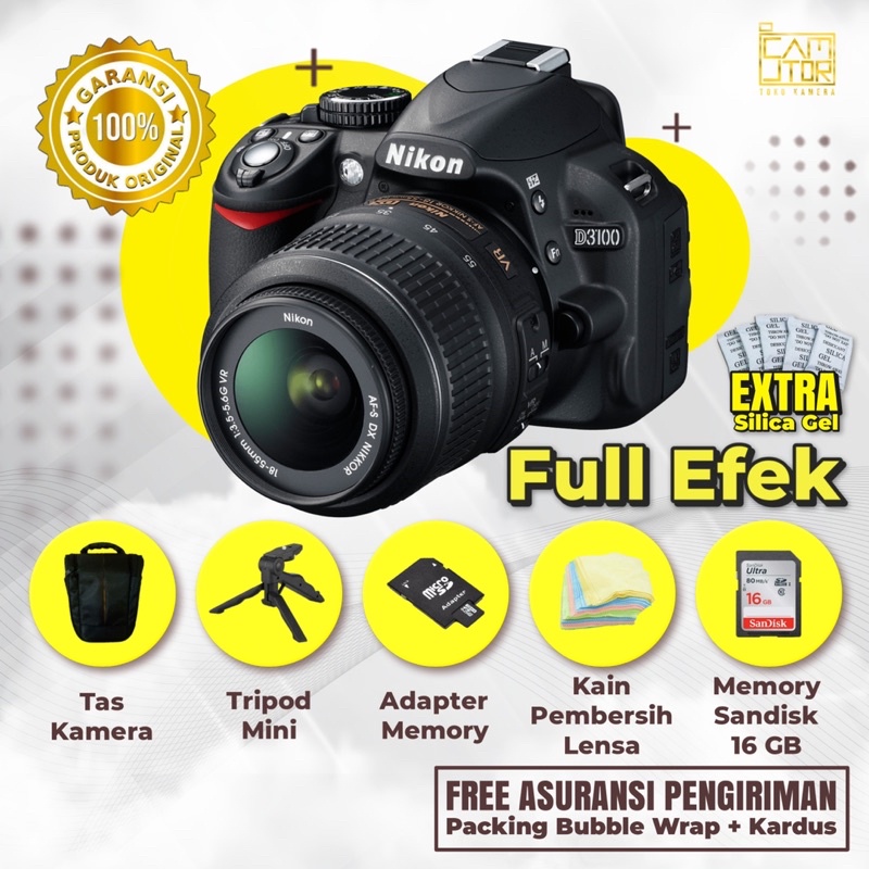Jual Kamera Nikon D3100 Kit Second Garansi Siap Pakai | Shopee Indonesia