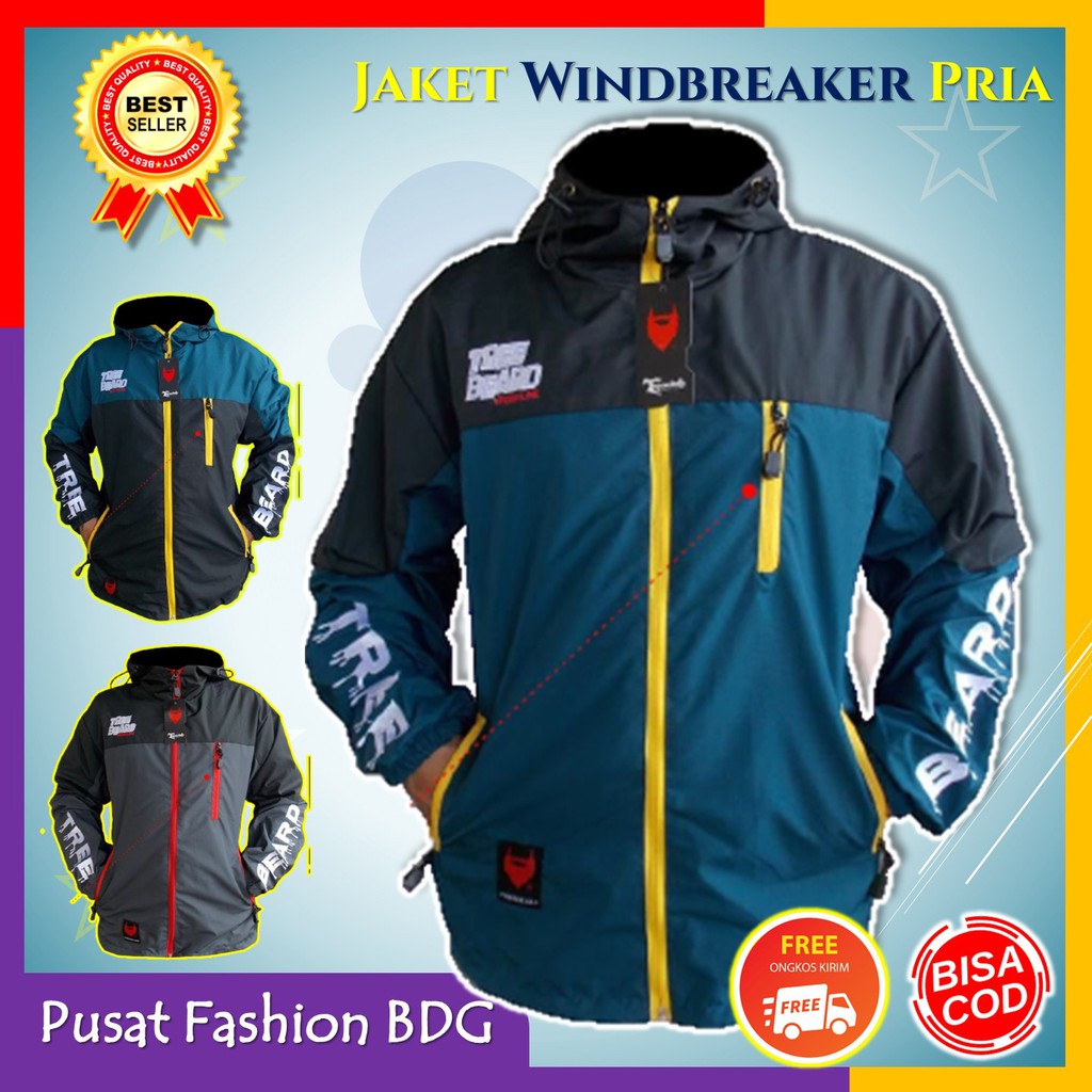 Jual Jaket Motor Rider Pria - Jaket Windbreaker Cowok Anti Angin ...