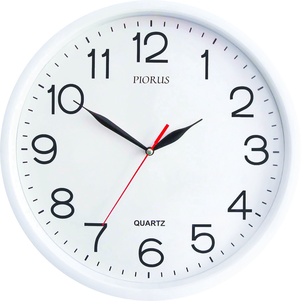 Jam Dinding Putih 32 Cm Angka Besar Elegan