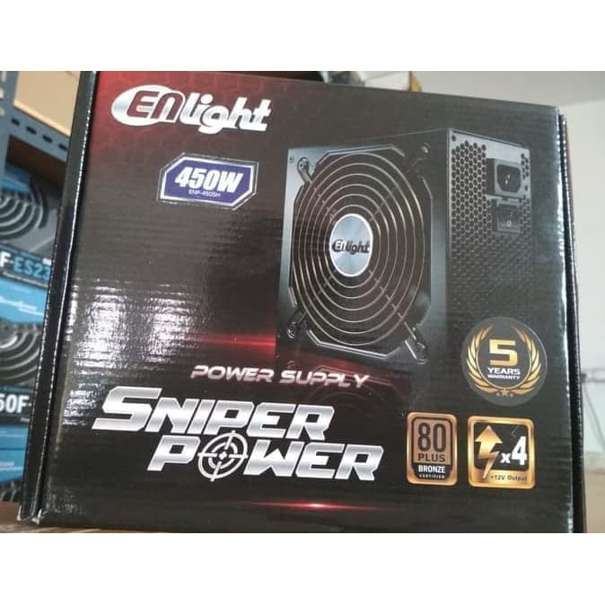 Jual Power Supply Enlight Sniper Power 450W 80 BRONZE PSU Shopee Indonesia