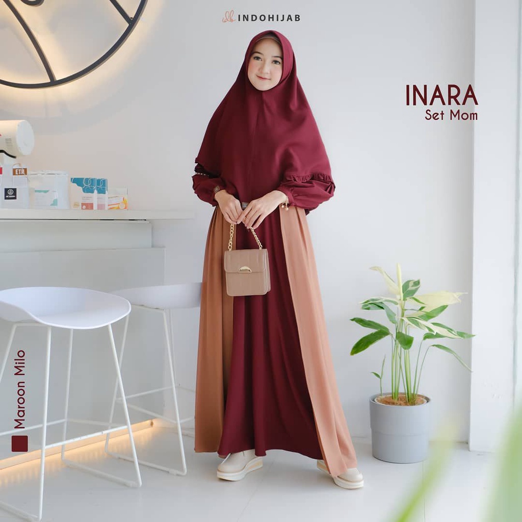 Jual GAMIS SET JILBAB KHIMAR - Set Dress Inara by Indohijab - Set Gamis ...