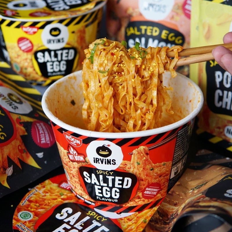Jual Nissin x Irvins Spicy Salted Egg Flavour Instant Noodles Halal