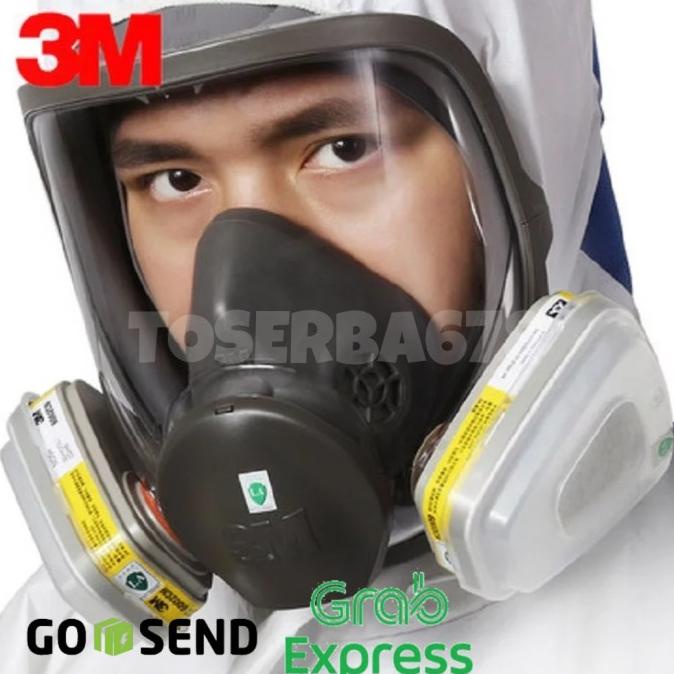 Jual MASKER RESPIRATOR FULLFACE 3M 6800 + CARTRIDGE 3M 6003 COMPLETE ...