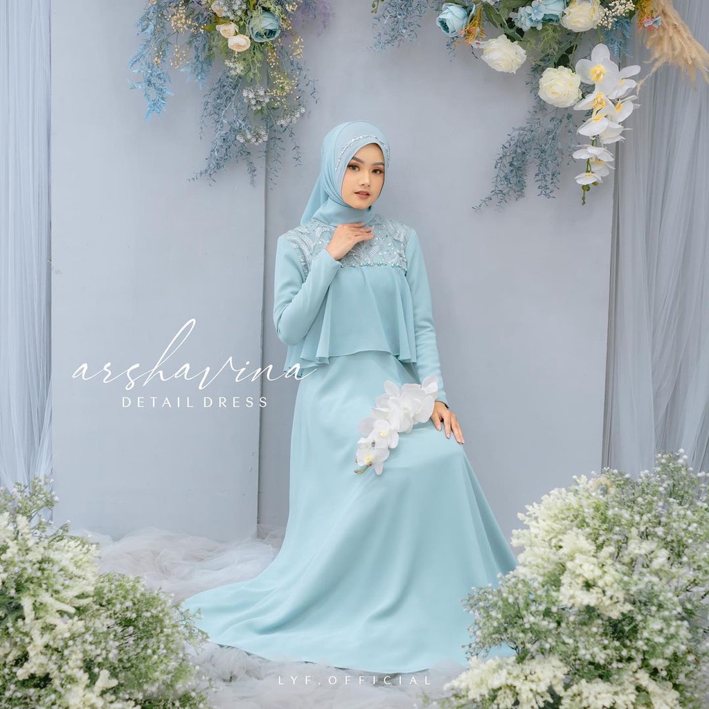 Jual Arshavina Dress Gaun Baju Kondangan Lamaran Bridesmaid Pesta Tunangan Maternity Wanita