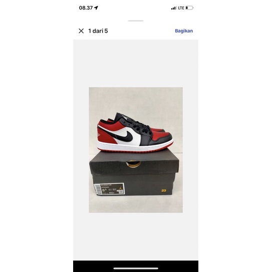 Jual air jordan 1 bred toe store