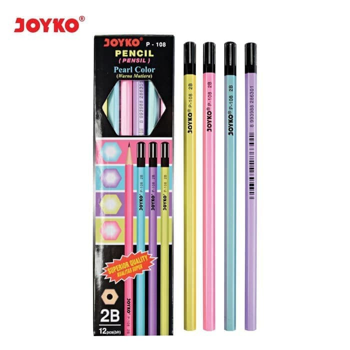 Jual Pencil Pensil Joyko P 108 2b Pearl 1 Box 12 Pcs Shopee