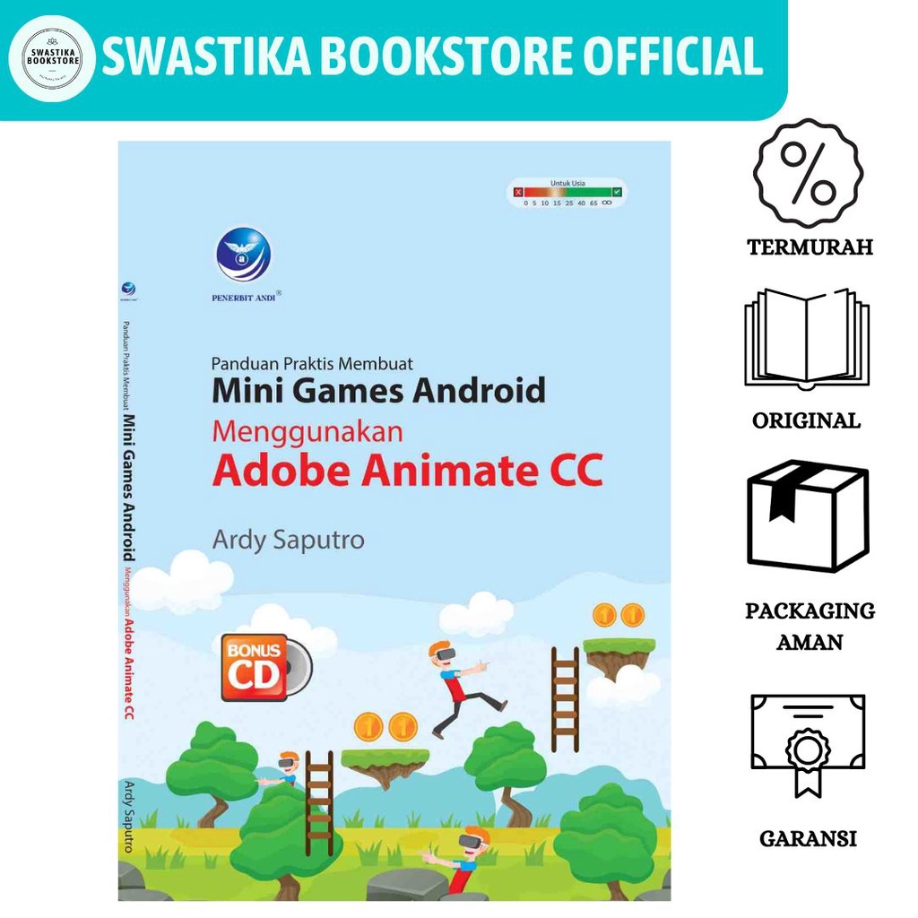 Jual Panduan Praktis Membuat Mini Games Android Menggunakan Adobe Animate  CC + cd | Shopee Indonesia