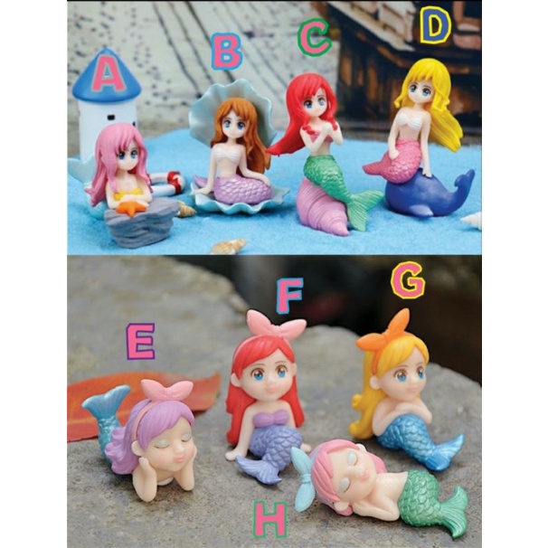 Jual JUAL SATUAN Miniatur princess Ariel kerang mermaid alice hiasan ...