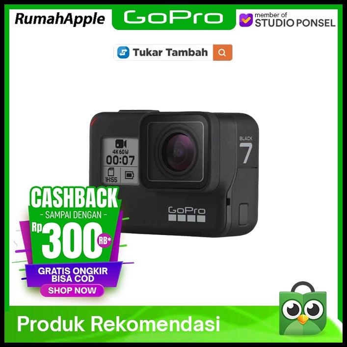 Jual Gopro Hero 7 Go Pro Black Edition 4k 12mp 2018 Garansi 1 Tahun