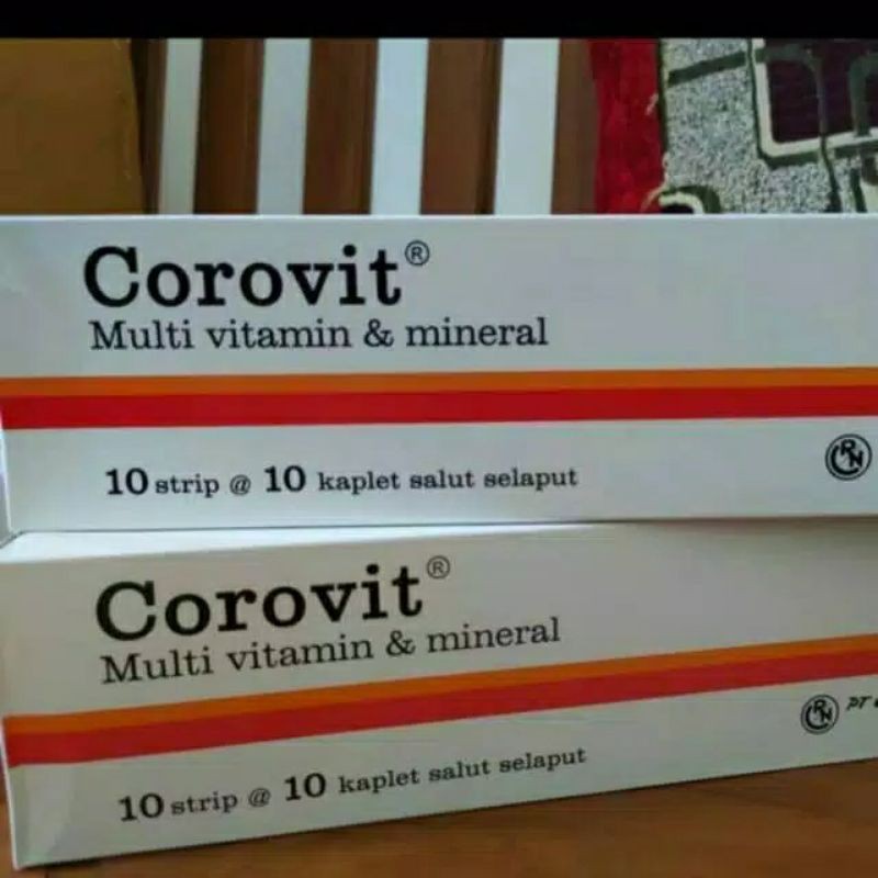 Jual COROVIT PER STRIP Vitamin A, Vitamin B Complex, Vitamin C, Vitamin ...
