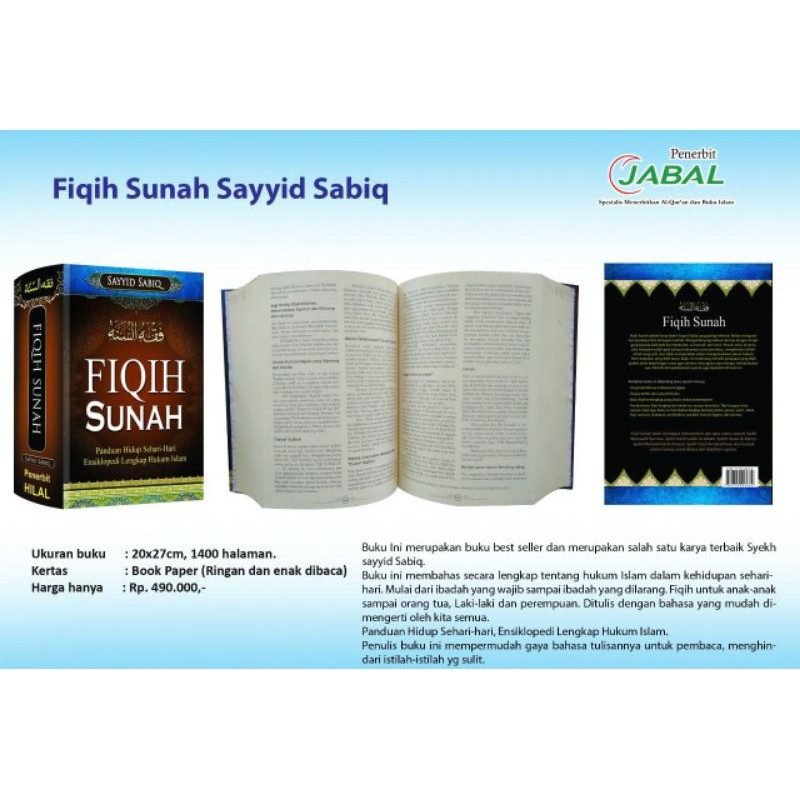 Jual Kitab Fikih Sunnah Sayyid Sabiq Penerbit Jabal Hard Cover