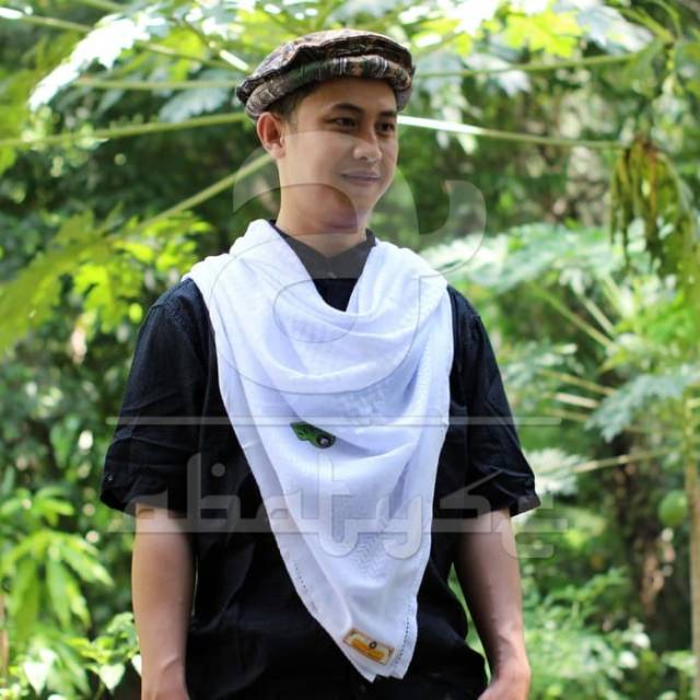 Jual Sorban Almas Arafat Putih Polos Original Made In India Sorban Segi Shopee Indonesia